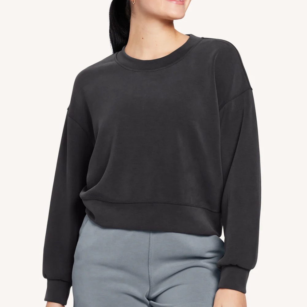 Lululemon Perfectly Oversized Crop Crew Softstreme X Peloton